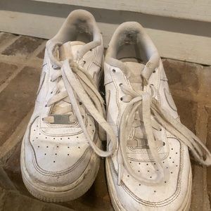Worn out Nike Air Force 1s
